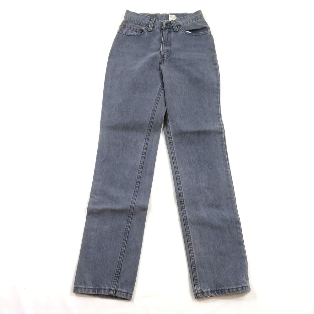 Levis 525 Zip Fly Gray Color Denim Jeans Sz 3 M Measure 24x32 1990s